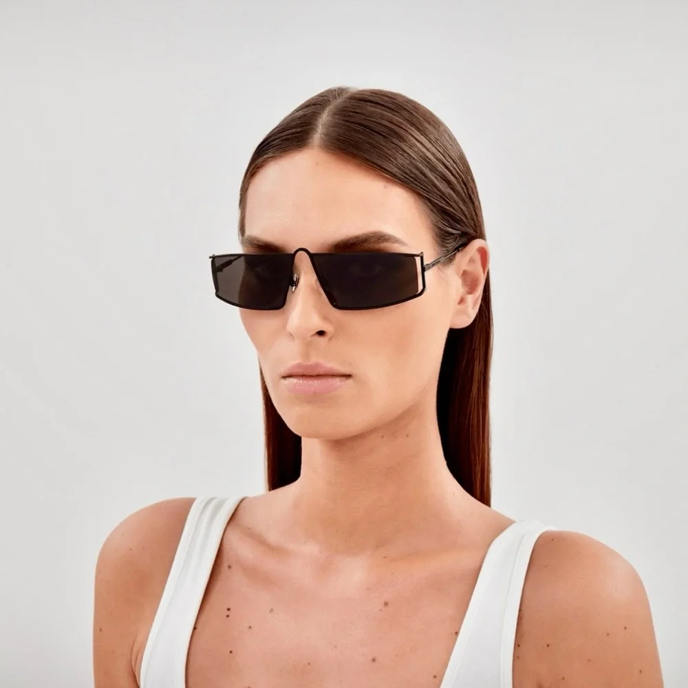 Saint Laurent unisex Black cutout sides, no scratches new in case. - Picture 3 of 13